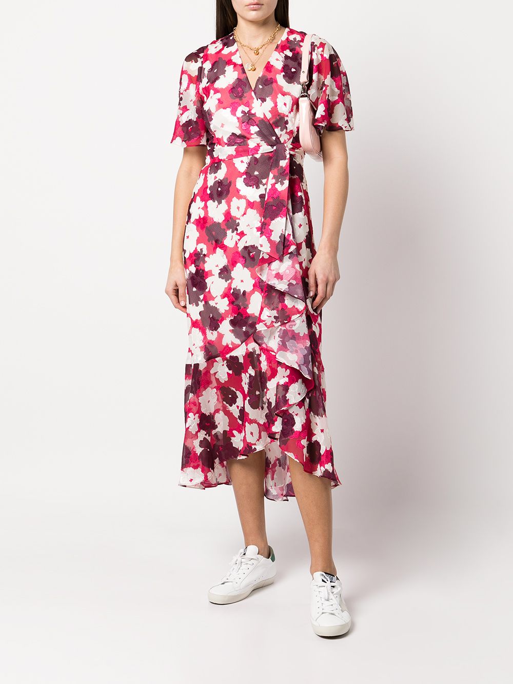 фото Tanya taylor платье миди с цветочным принтом
