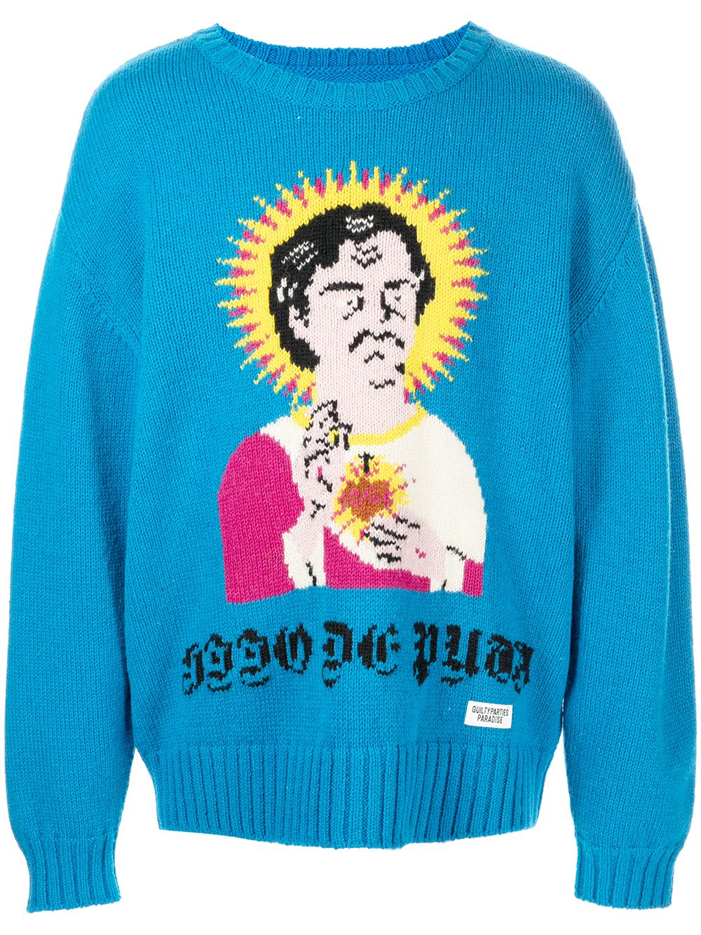 Wacko Maria intarsia-knit crewneck jumper