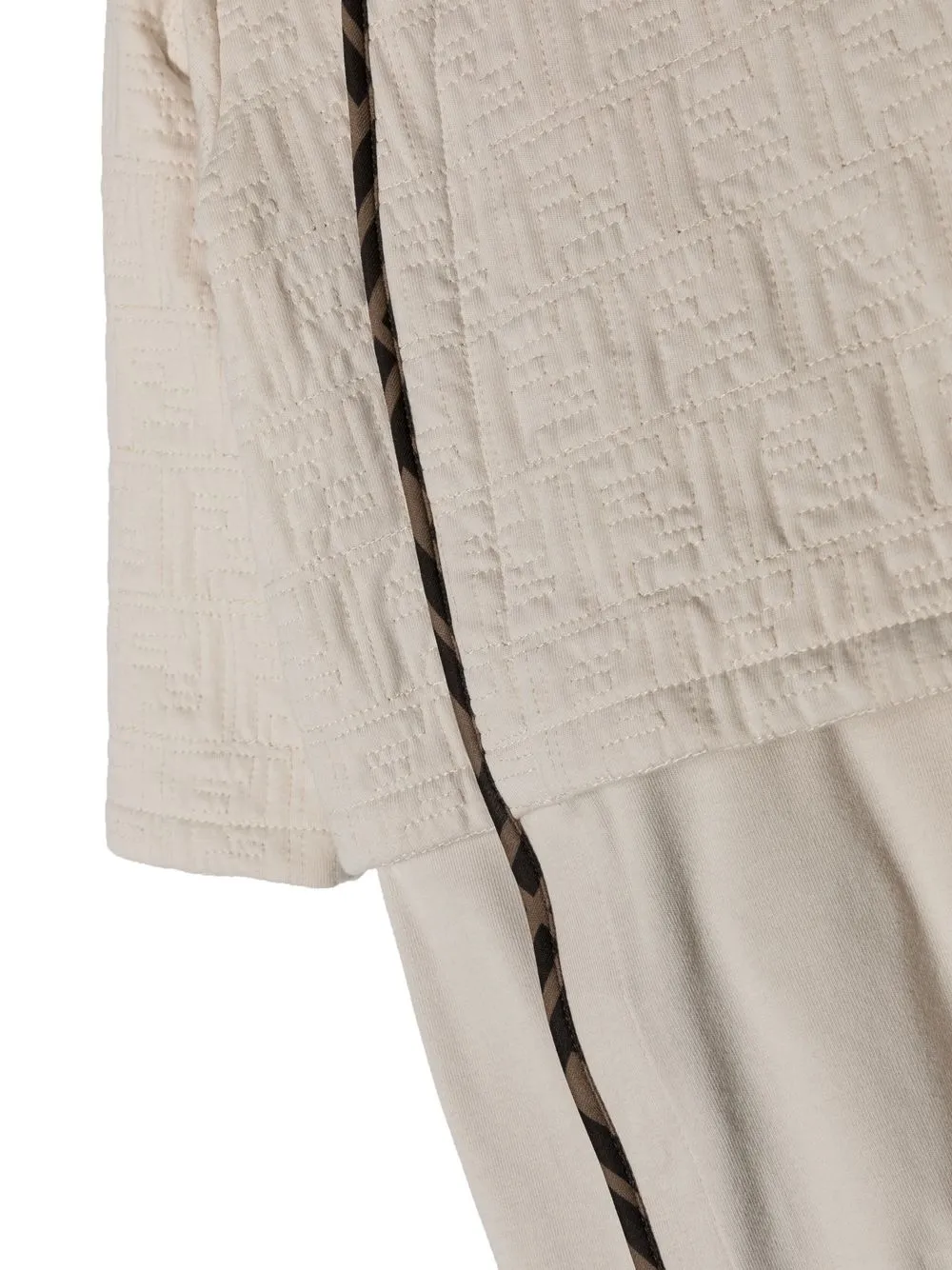  Fendi Kids Ff Quilted Babygrow Set - Neutrals 
