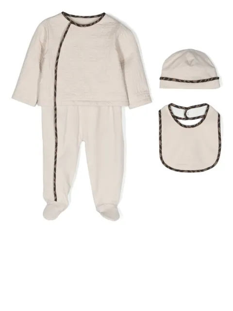 Fendi Kids FF quilted babygrow set