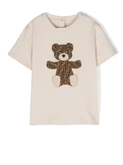 Fendi Kids T-shirt met teddybeerprint