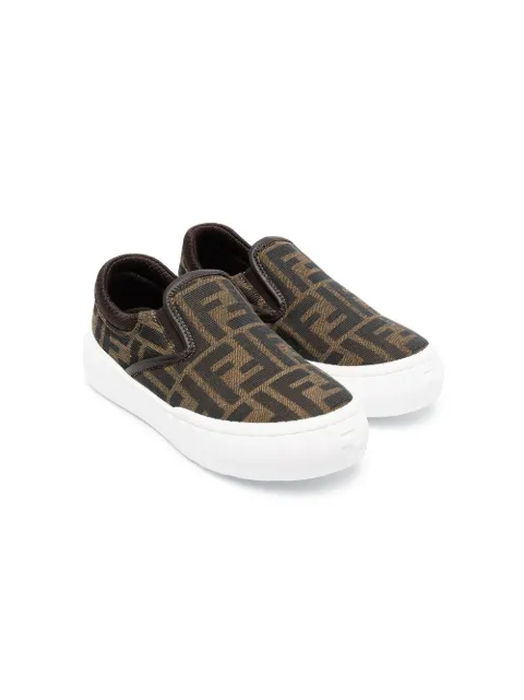 Fendi Kids monogram slip-on sneakers