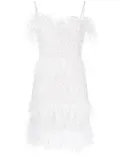 Rachel Gilbert Frenchy sequin-embellished feather minidress - White