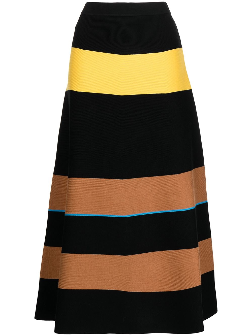 stripe-print midi skirt