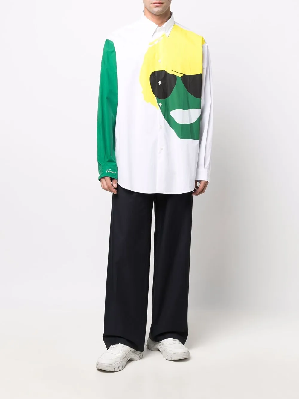 фото Kenzo футболка с принтом и длинными рукавами