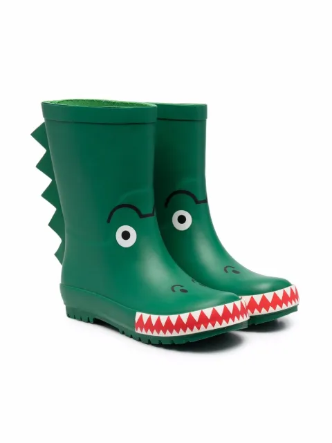 Stella McCartney Kids بوت كاحل مطر بزينة ديناصور