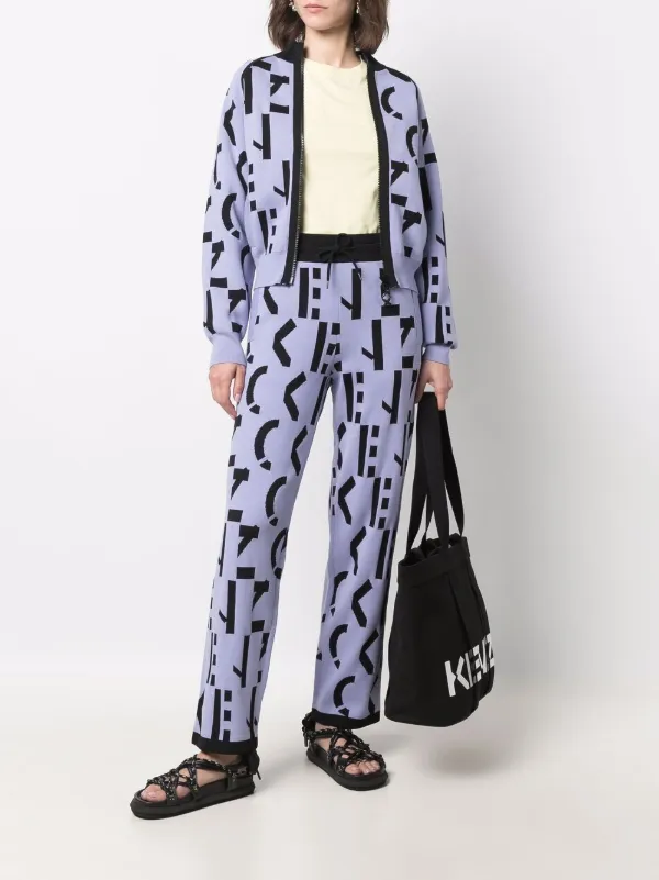 Kenzo all-over logo-print Trousers | Purple | FARFETCH AO
