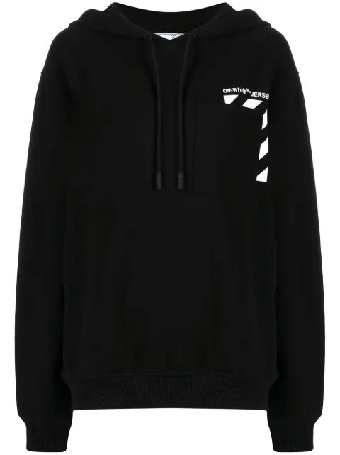 Off-White logo print hoodie