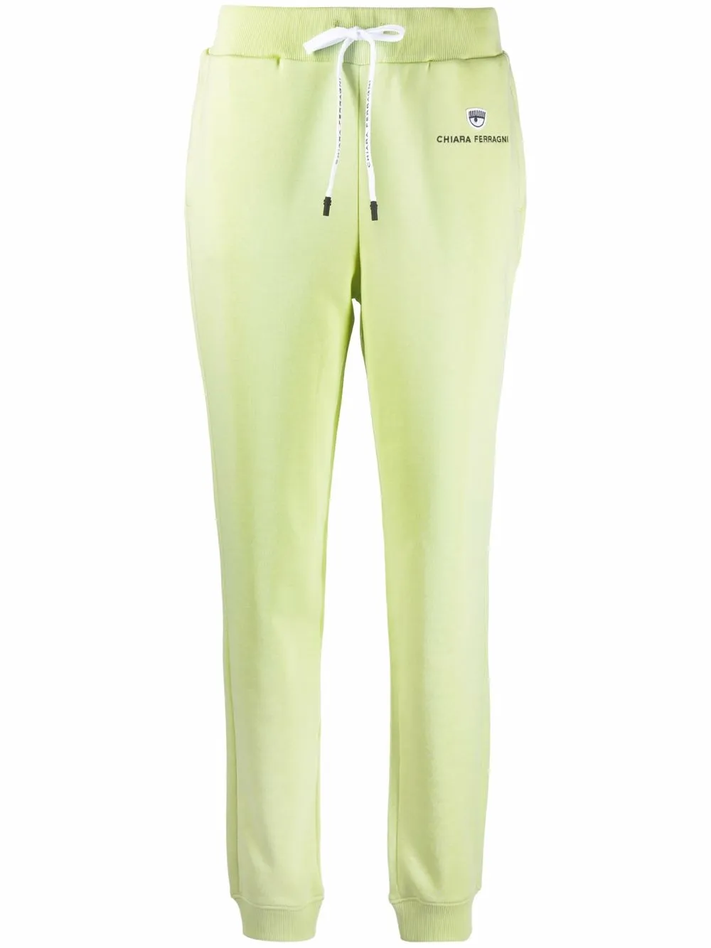 

Chiara Ferragni logo-print cotton track pants - Green