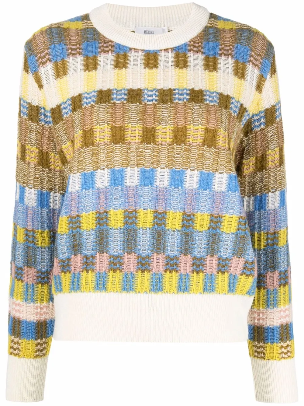 

Closed jacquard-check alpaca-blend jumper - Green