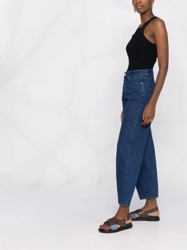 Shop Closed pleated straight-leg jeans 