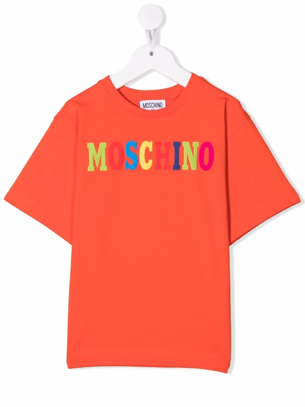 фото Moschino kids футболка с разноцветным логотипом