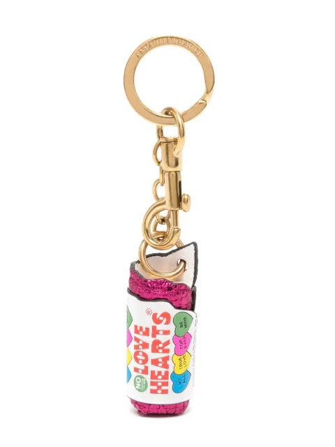 Anya Hindmarch love-hearts leather keyring