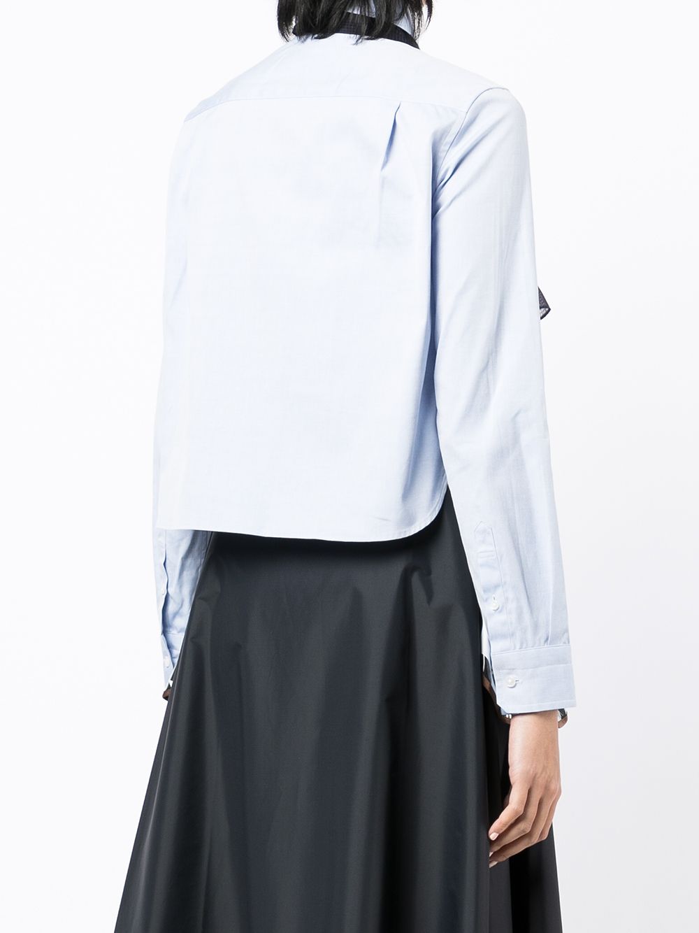 фото Kolor asymmetric contrast panel shirt