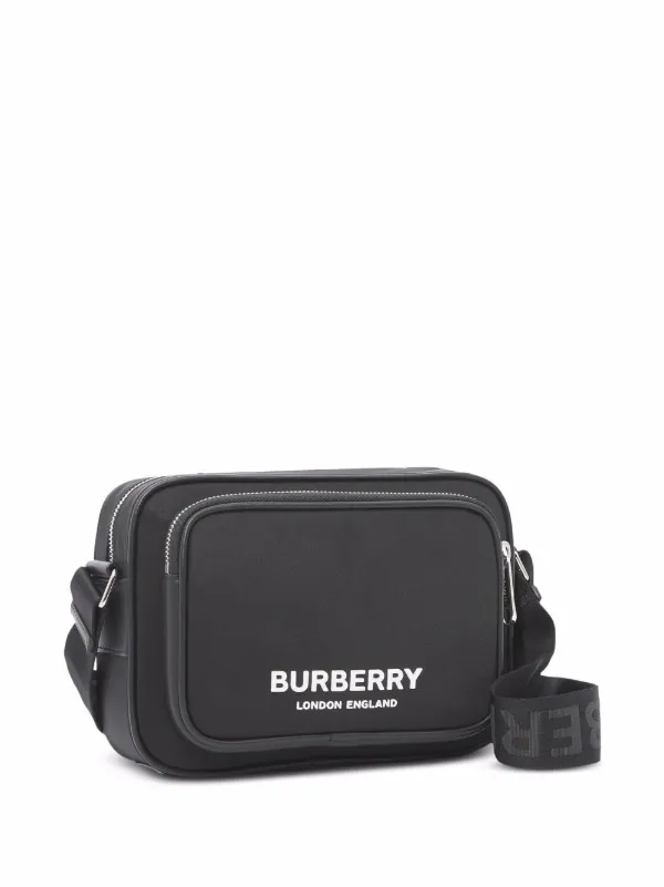 Burberry Logo-printed Zipped Clutch Bag in Black for Men