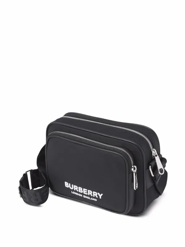 Burberry Logo-printed Zipped Clutch Bag in Black for Men