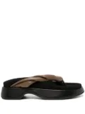 Reike Nen twisted-strap platform flip flops - Black