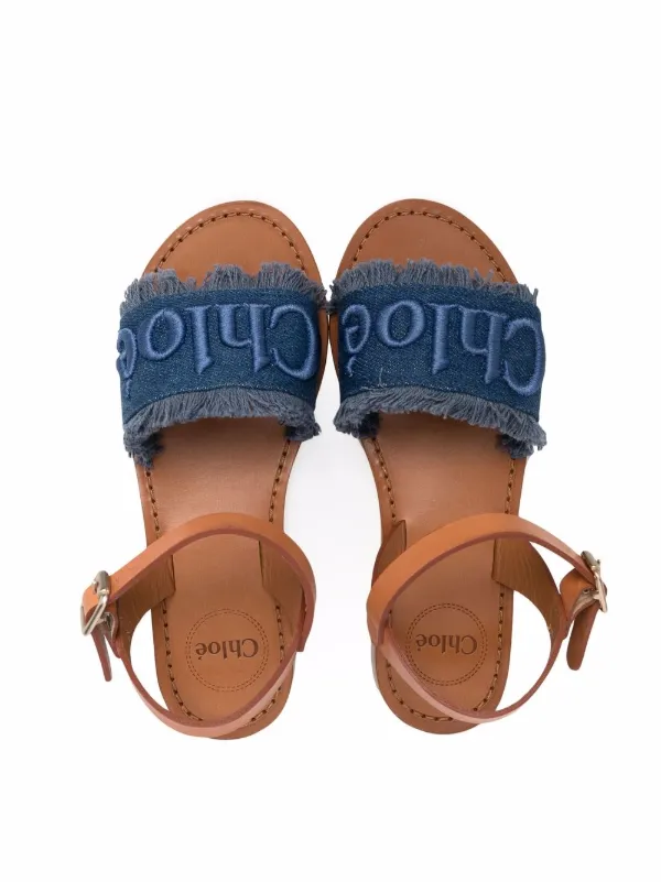 chloe embroidered sandals