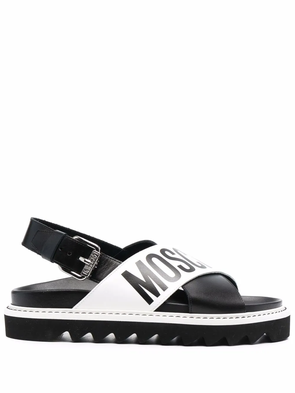 

Moschino sandalias con logo estampado - Negro