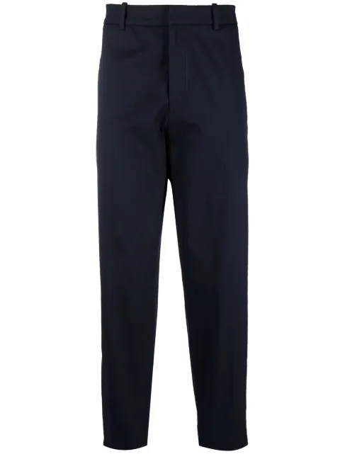 Moncler logo-patch straight-leg trousers