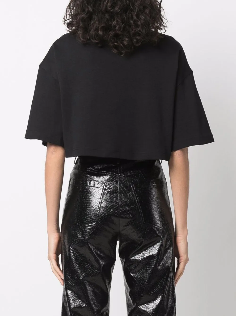 фото Versace jeans couture укороченная футболка с логотипом