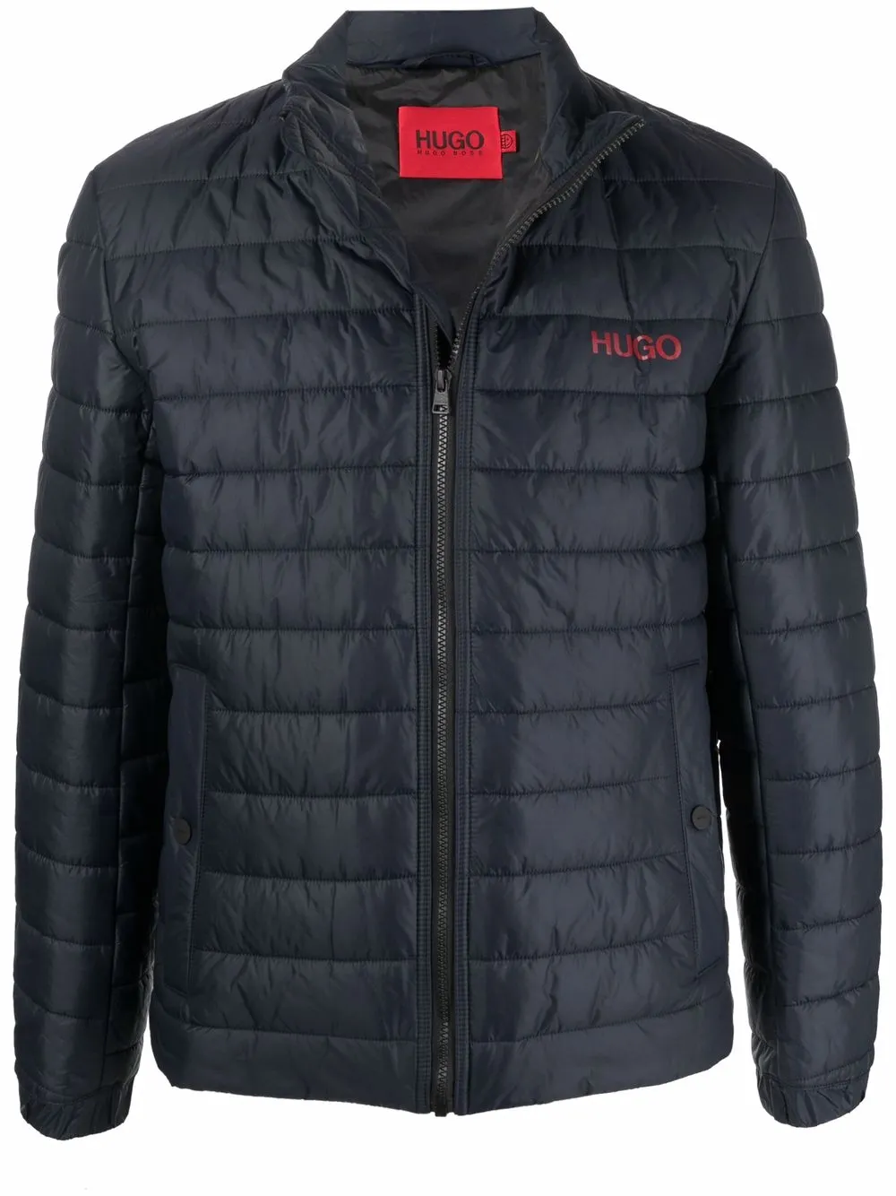 logo-print puffer jacket