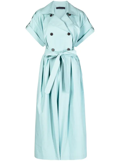 Juun.J jumpsuit tipo trenca con doble botonadura
