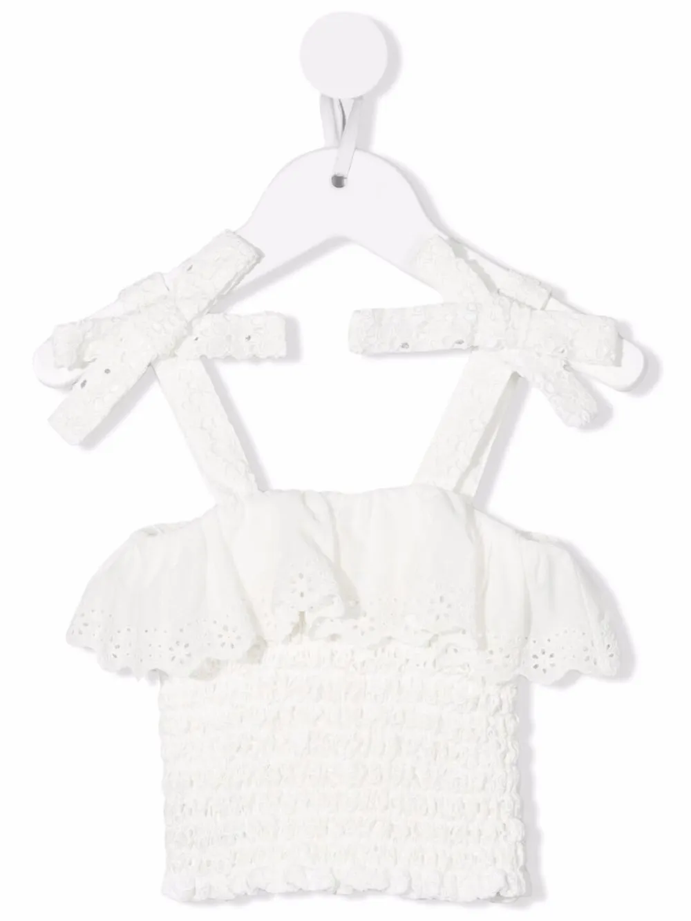 

Philosophy Di Lorenzo Serafini Kids top bordado con volantes - Blanco