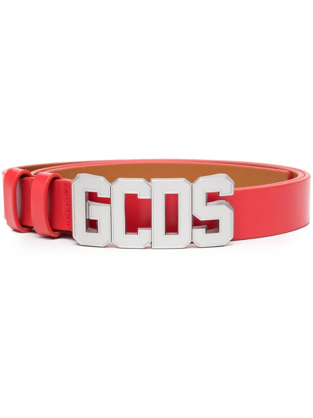 

Gcds logo-plaque leather belt - Red