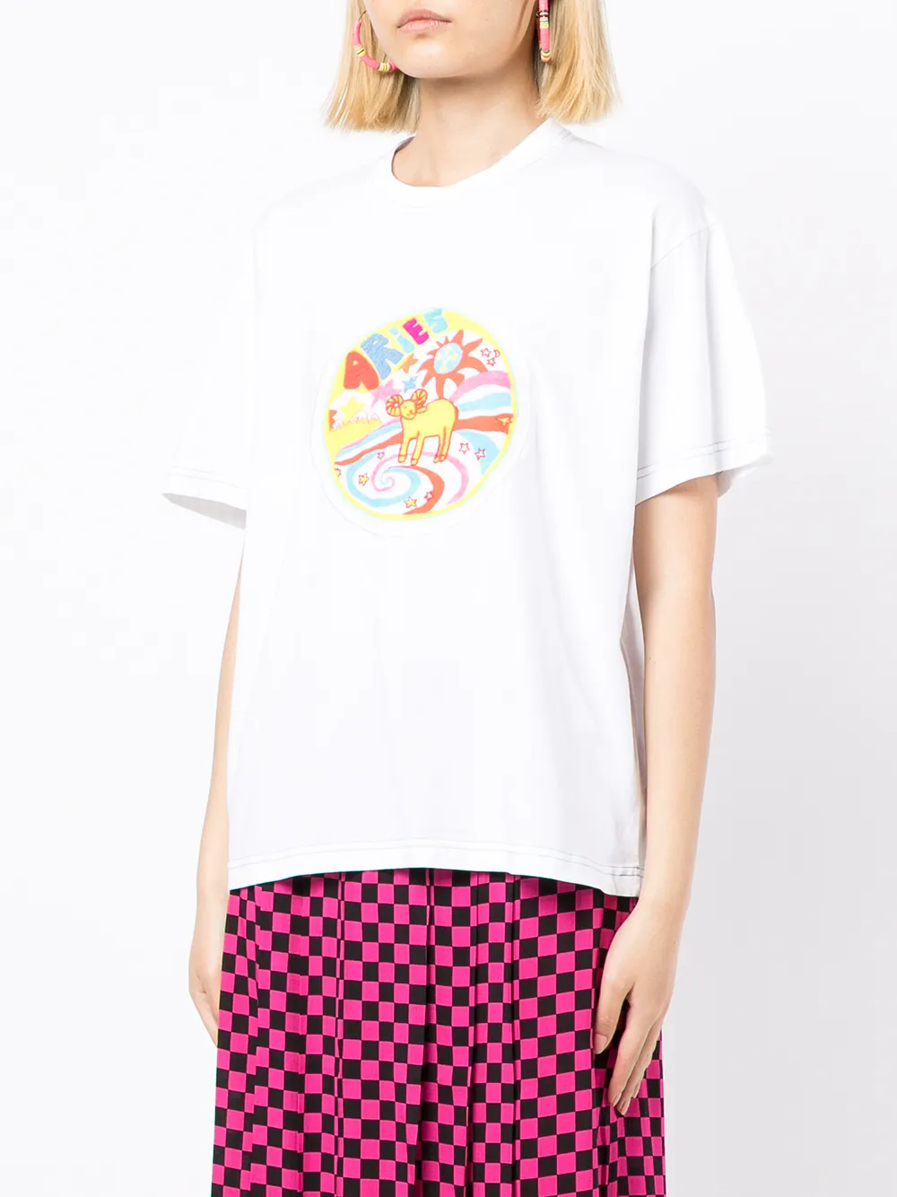 фото Mira mikati футболка из органического хлопка с вышивкой
