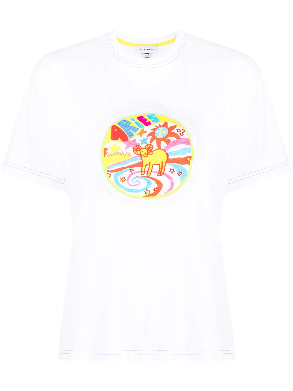 

Mira Mikati playera bordada - Blanco