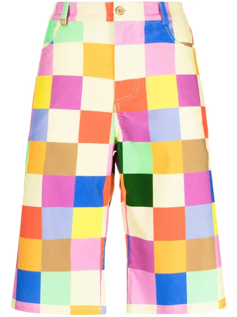 Mira Mikati شورت قطن بطبعة كاروهات