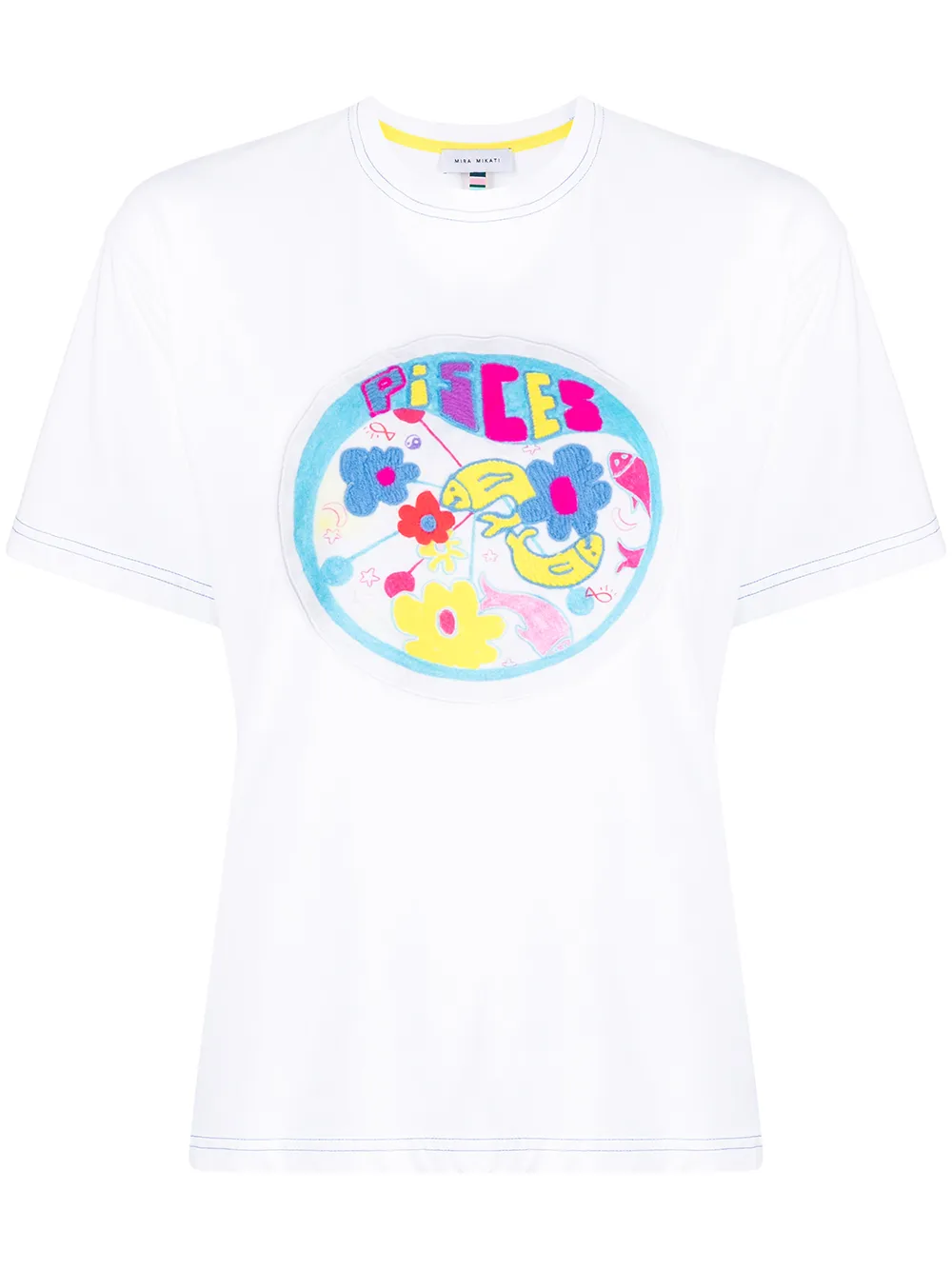 

Mira Mikati playera bordada - Blanco