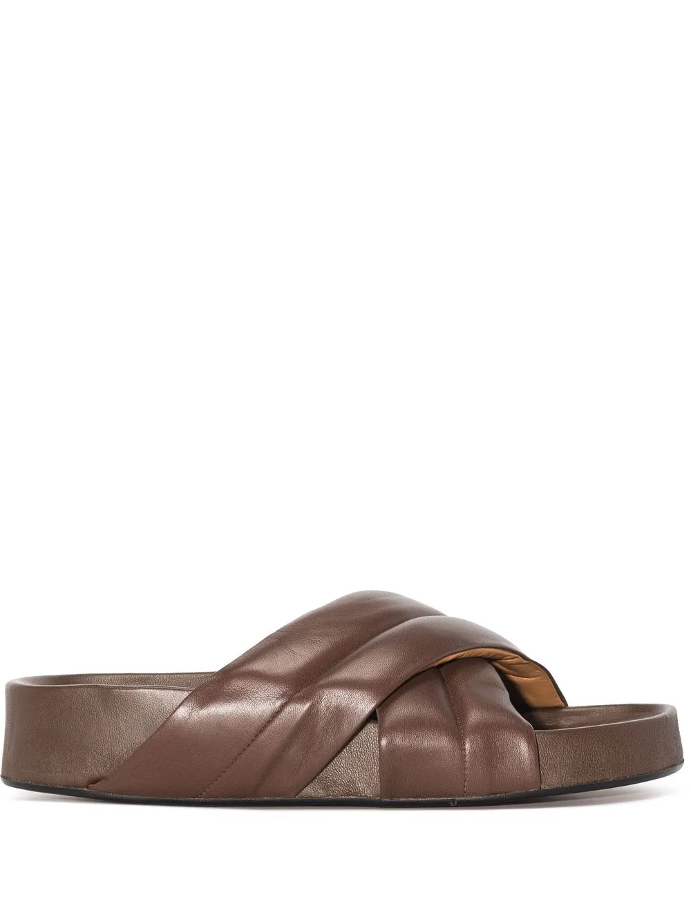 

ATP Atelier crossover-strap slides - Brown