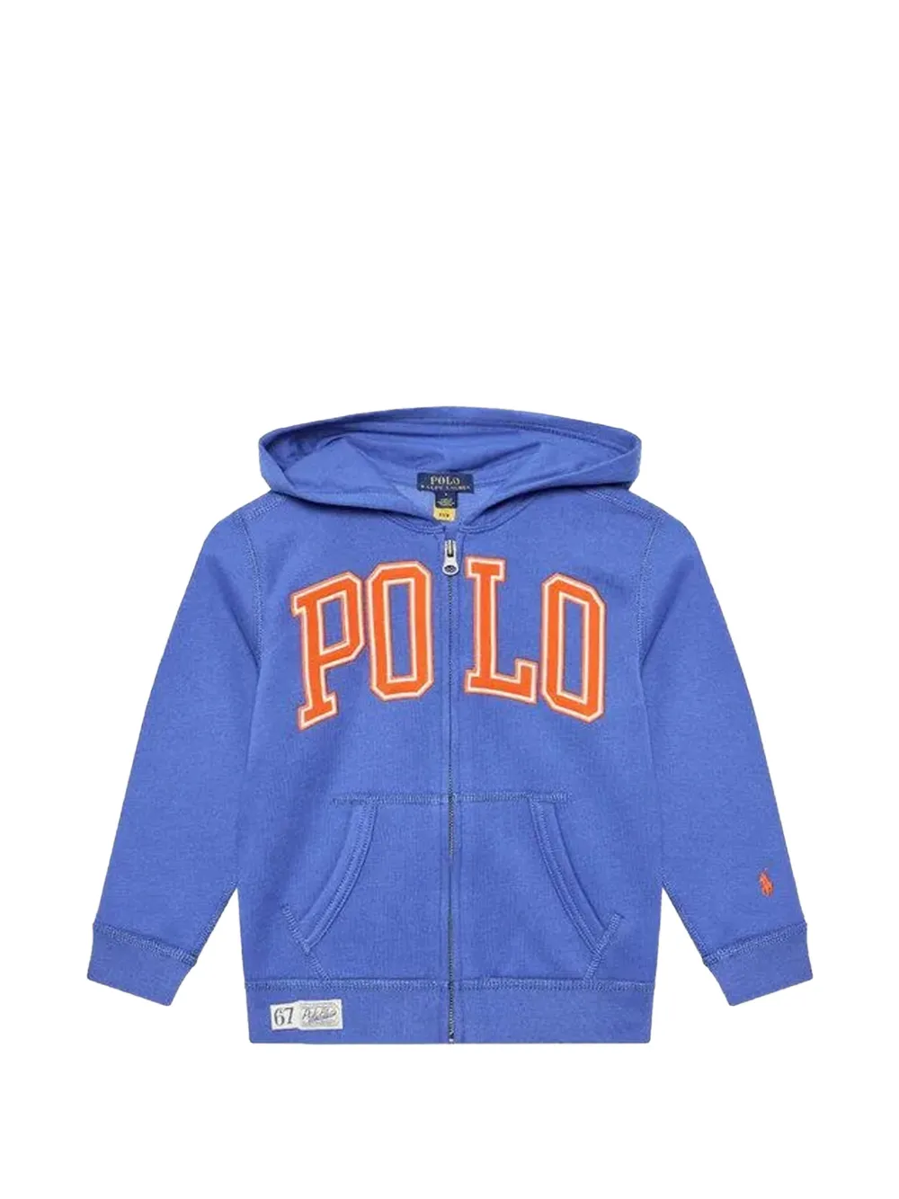 POLO RALPH LAUREN KIDS Felpa con cappuccio e logo - Blu