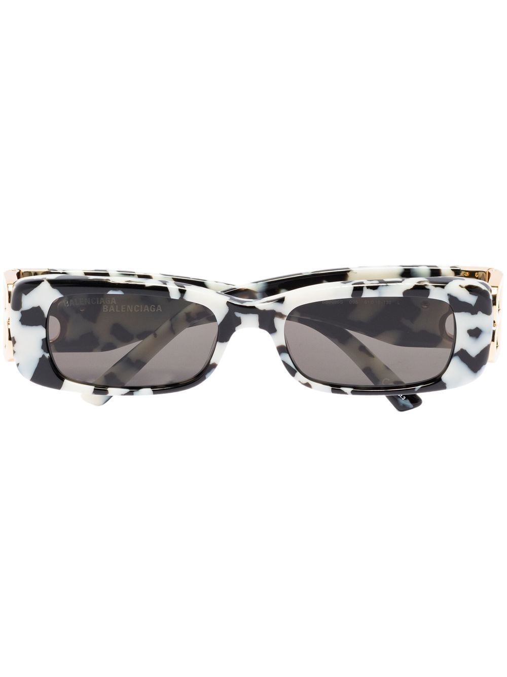 Balenciaga Dynasty Rectangular-frame Sunglasses In Nude