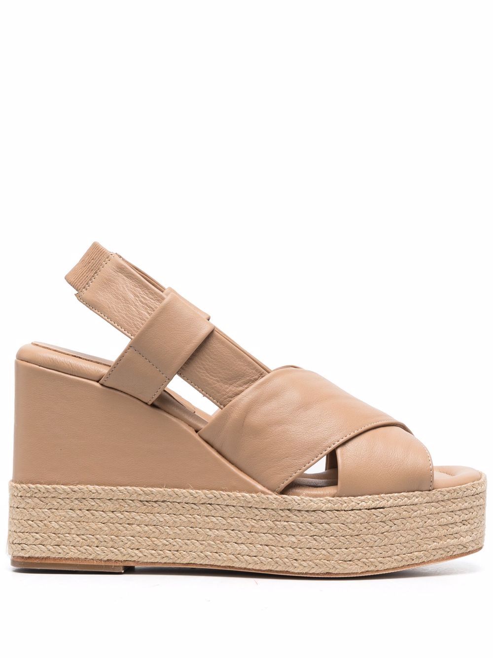 фото Paloma barceló slingback braided raffia sandals