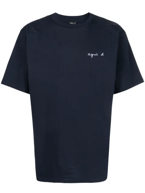 agnès b.  playera con logo bordado