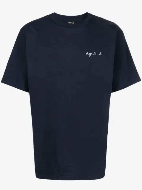 agnès b. t-shirt à logo brodé