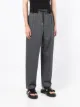 sacai drawstring-waist straight-leg trousers