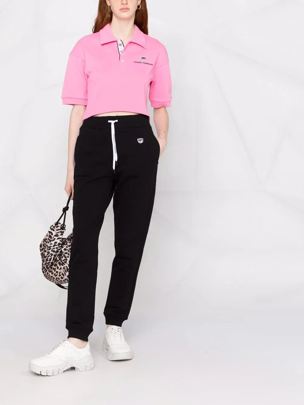 Chiara Ferragni Cropped polotop - Roze
