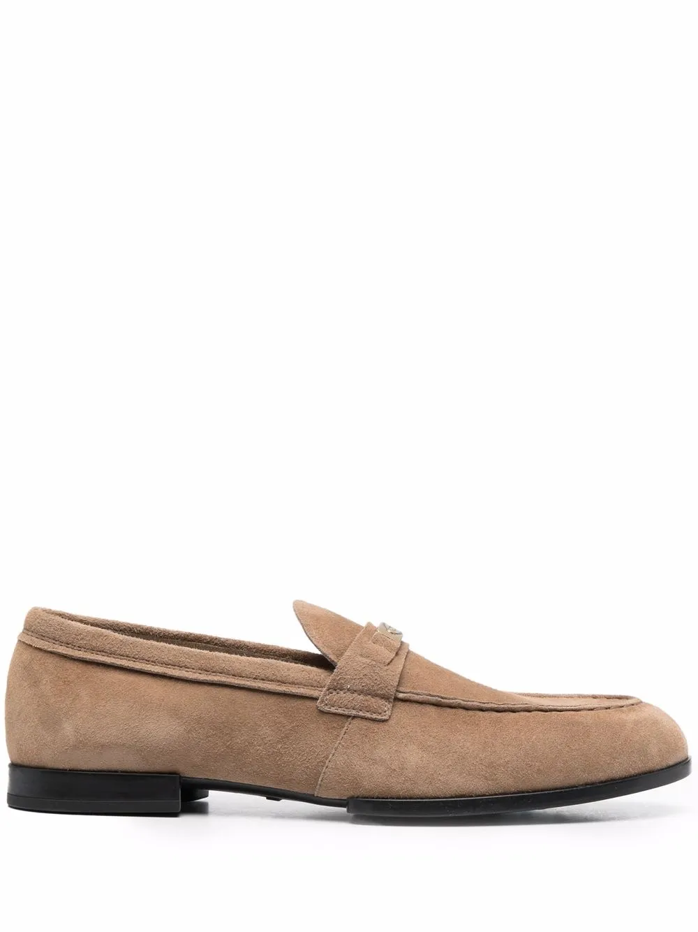 

Tod's logo-plaque suede loafers - Neutrals