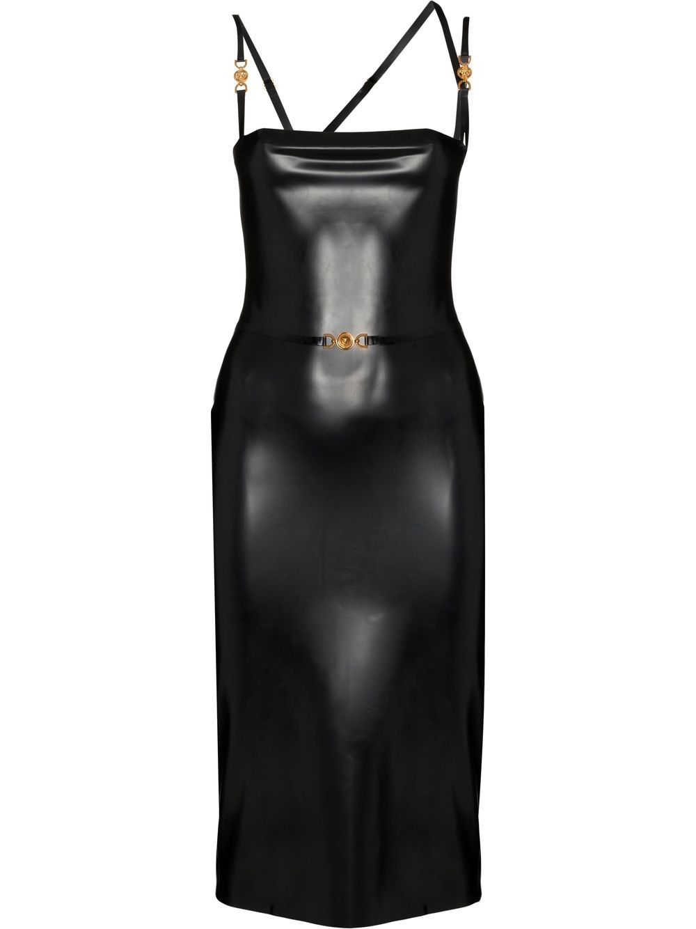 Versace latex midi dress