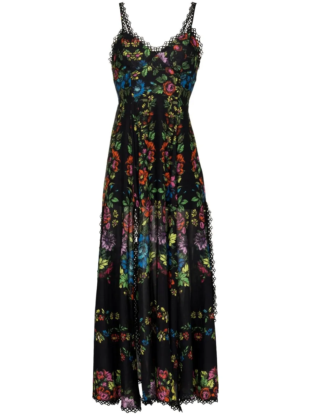 

Charo Ruiz Ibiza Iraso floral-print midi dress - Black