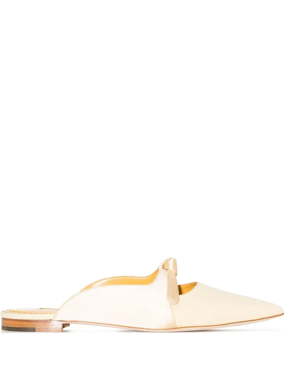 

Manolo Blahnik Ortegon bow-detail pointed mules - Yellow