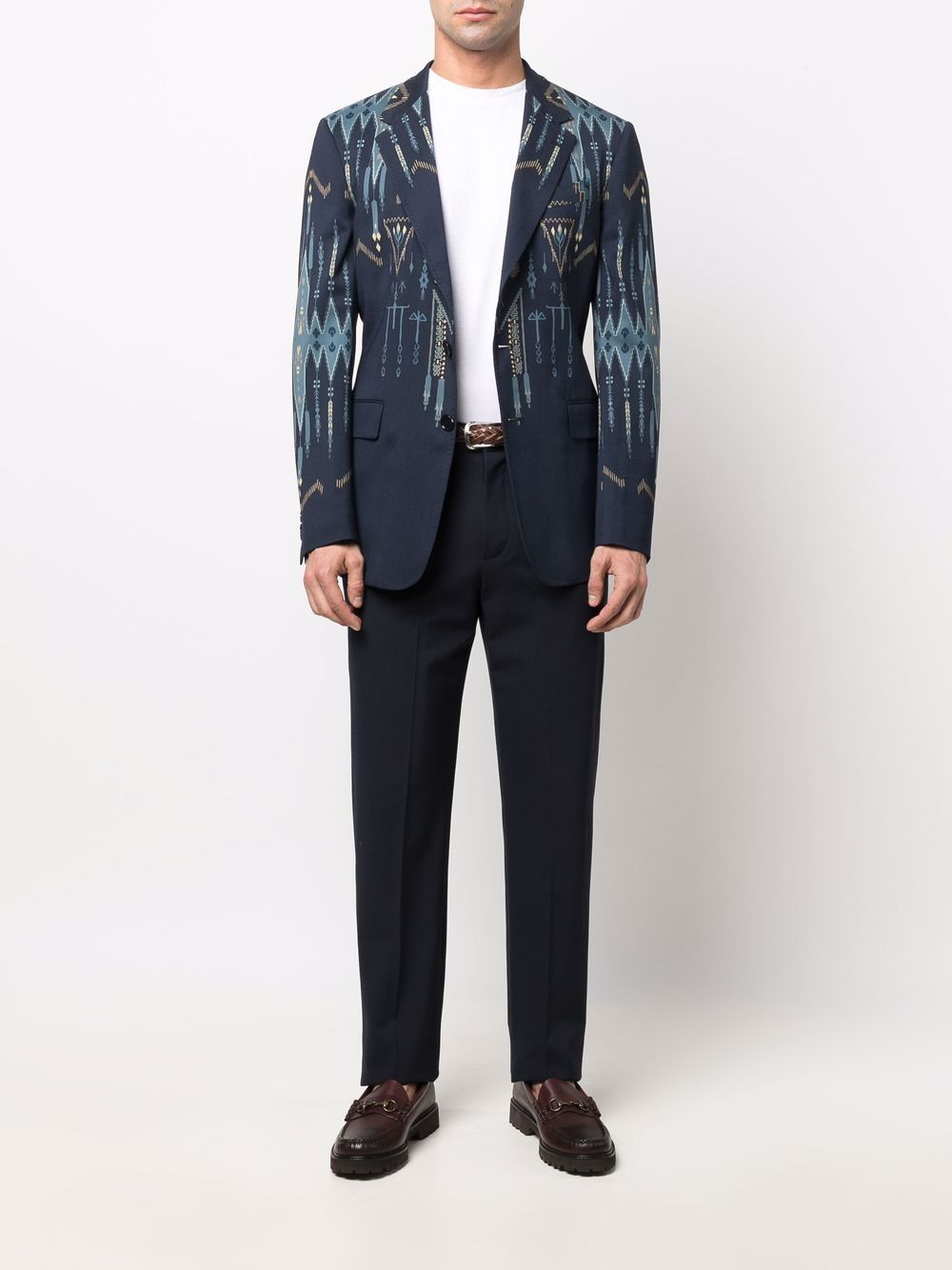 ETRO Blazer met enkele rij knopen - Blauw