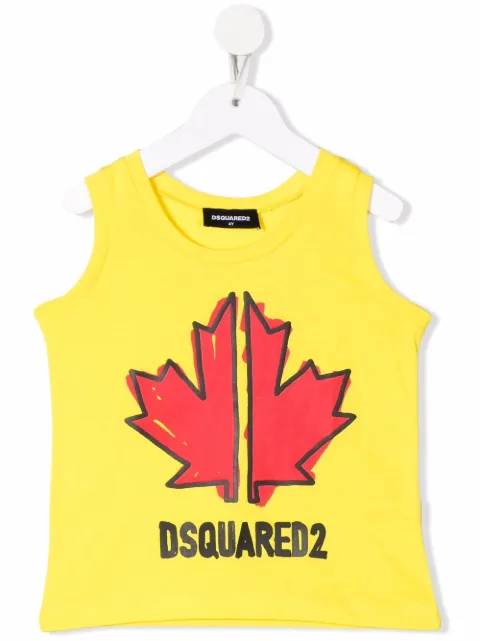 DSQUARED2 KIDS logo-print cotton tank