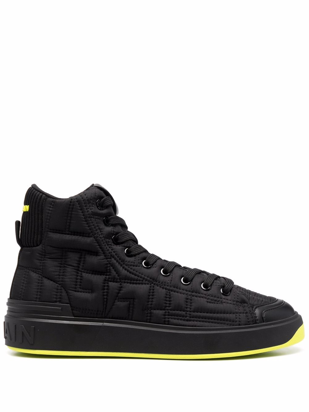 

Balmain tenis altos capitonados - Negro