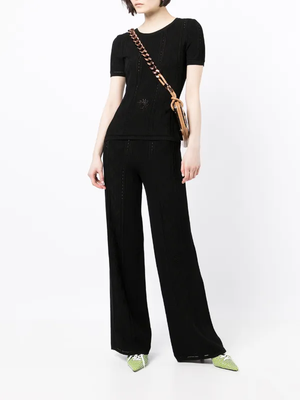 Marine Serre Crescent Moon ワイドパンツ | ブラック | FARFETCH JP