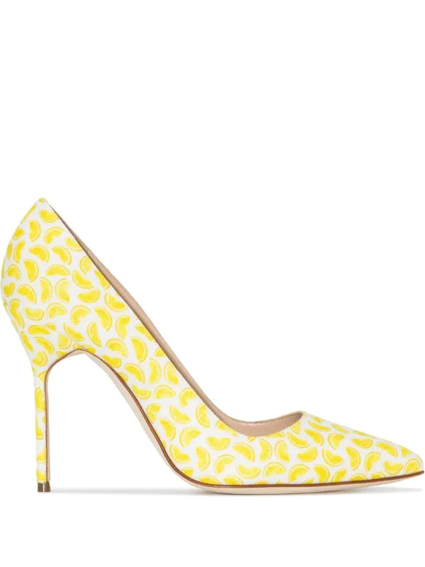 lemon coloured heels